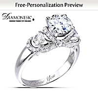 "Once Upon A Romance" Personalized Diamonesk Bridal Ring