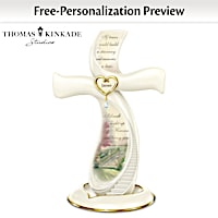 Thomas Kinkade "Memories Of Love" Porcelain Cross With Name