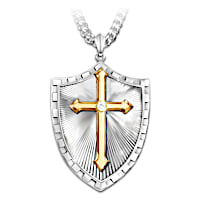 Strength In The Lord Diamond Pendant Necklace