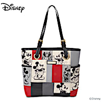 Disney Mickey Mouse And Minnie Mouse Patchwork Tote Bag