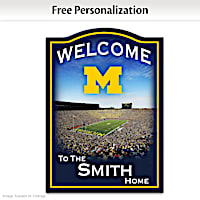Michigan Wolverines Personalized Welcome Sign