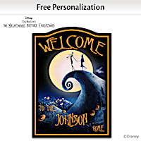 "The Nightmare Before Christmas" Personalized Welcome Sign