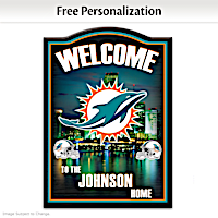 Miami Dolphins Personalized Welcome Sign