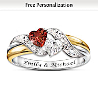 Hearts Of Love Personalized Women's Ring