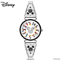 Mickey Mouse Through The Years Rotating Watch With Crystals