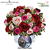 Thomas Kinkade Today, Tomorrow, Always Lighted Centerpiece