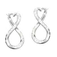 "Forever My Granddaughter" Engraved Genuine Diamond Earrings