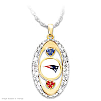 "For The Love Of The Game" Patriots Crystal Pendant