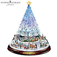 Thomas Kinkade Christmas Tree With Lights, Motion And Music