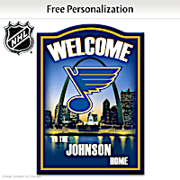 St. Louis Blues&reg; Welcome Sign Personalized With Name