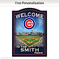 Chicago Cubs Personalized Welcome Sign 
