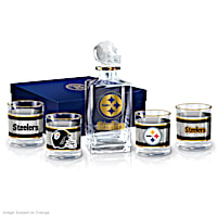 Pittsburgh Steelers Five-Piece Decanter And Glasses Set