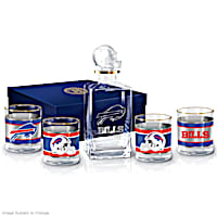 Buffalo Bills Five-Piece Decanter And Glasses Set