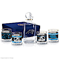 Carolina Panthers Five-Piece Decanter And Glasses Set