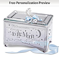 "Granddaughter, I Love You To The Moon" Music Box With Name