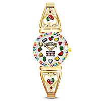 Lucky Jackpot Women's Watch With Spinning Slot Icons