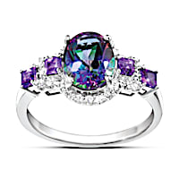 2-Carat Genuine Gemstone Alluring Beauty Mystic Topaz Ring