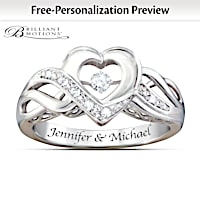Dance Of Love Personalized Brilliant Motions Diamond Ring