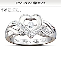 Dance Of Love Personalized Brilliant Motions Diamond Ring