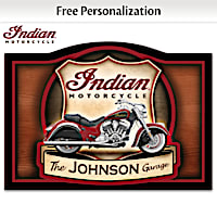 Indian Motorcycle Personalized Welcome Sign