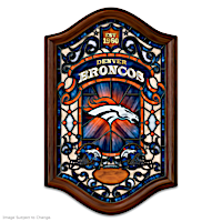 Denver Broncos Illuminated Stained Glass Wall Decor