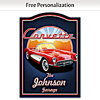 Corvette Personalized Welcome Sign