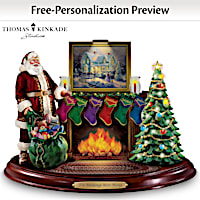 Thomas Kinkade Stockings Were Hung Personalized Sculpture