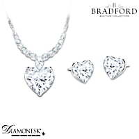 "Love At First Sight" Diamonesk Necklace And Earrings Set