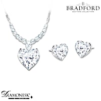"Love At First Sight" Diamonesk Necklace And Earrings Set