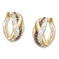 50 Genuine Diamonds Together In Love Earrings