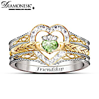 Heart Of Ireland Diamonesk Claddagh Stacking Ring