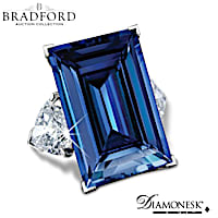 7.5-Carat Simulated Blue Sapphire The American Dream Ring