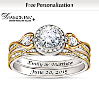 Endless Love Personalized Bridal Ring Set