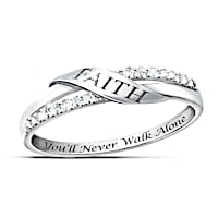 "The Faith" Engraved Diamond Ring
