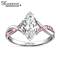 Breast Cancer Support "Shimmering Hope" Ring