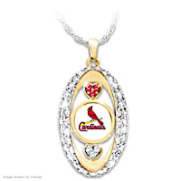 "For The Love Of The Game" Cardinals Crystal Pendant