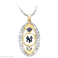 "For The Love Of The Game" Yankees Crystal Pendant