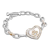 Pet Lover's Paw Print Bracelet With 100+ Crystals