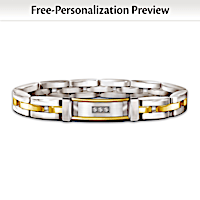 Diamond Today, Tomorrow, Always My Son Personalized Bracelet