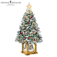 Thomas Kinkade Snow-Kissed Holiday Memories Tabletop Tree