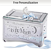 "Daughter, I Love You To The Moon" Personalized Music Box