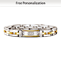 Today, Tomorrow, Always Father Personalized Diamond Bracelet