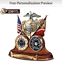 Semper Fi Personalized Thermometer Clock