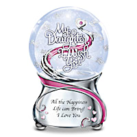 "My Daughter, I Wish You" Musical Glitter Globe