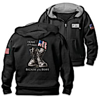 Because Of The Brave Men's Hoodie