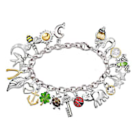 "Endless Luck" Charm Bracelet With 20 Symbolic Charms