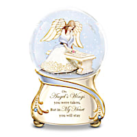 Forever In My Heart Musical Glitter Globe With Angel Inside