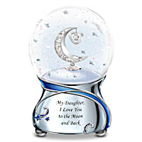 Daughter, Love You To The Moon Musical Glitter Globe