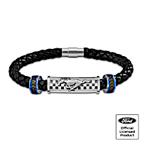 "Untamed American Spirit" Ford Mustang Leather Bracelet