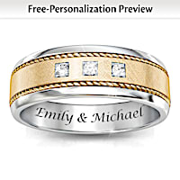 "Timeless Love" Personalized Men's Diamond Ring